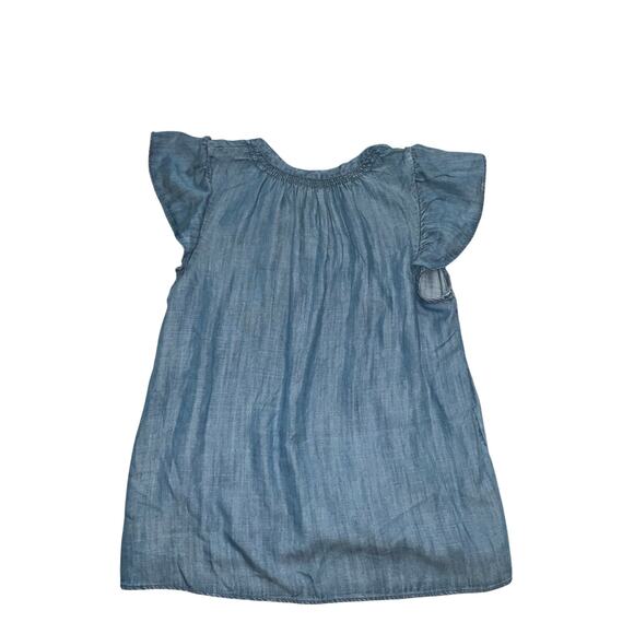 LC Lauren Conrad Tie Front Ruffled Blue V Neck Top Size Small - Picture 3 of 3